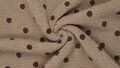 Bruine teddy stof dots