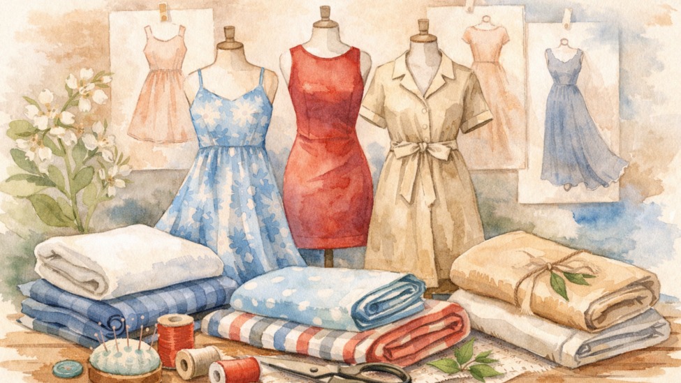 Welke stof voor een jurk? Complete keuzehulp voor elke stijl