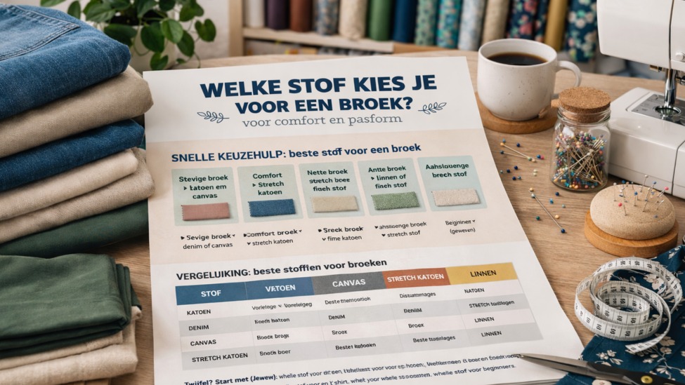 Welke stof voor een broek? Beste keuzes voor comfort en pasvorm