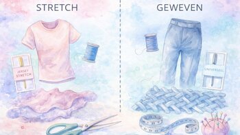 Stretch vs geweven stof: wat is het verschil en wanneer kies je wat?