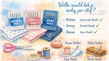 Welke naald voor welke stof? Complete gids voor perfecte steken